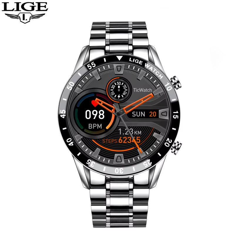 Discover the Ultimate 2025 Steel Band Luxury Smart Watch: Bluetooth Call, Waterproof, and Fitness Tracking for Men