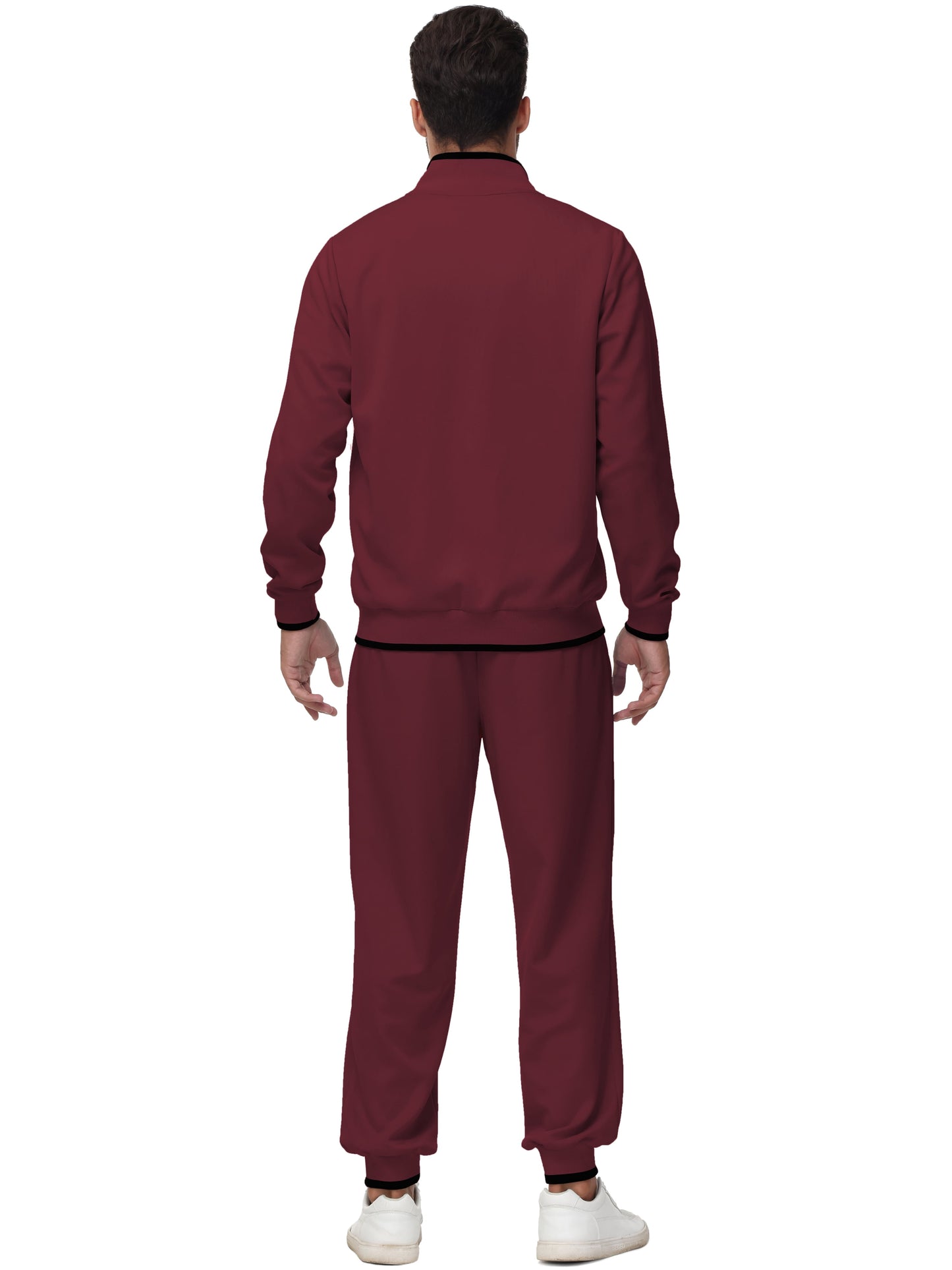 Men's Tracksuit Sweatsuit for Men Set Track Suits 2 Piece Casual Athletic Jogging Warm up Full Zip Sweat Suits Wine Red