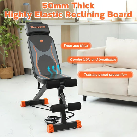 Ultimate Workout - 7 Adjustable Versatile Positions - Fitness Bench