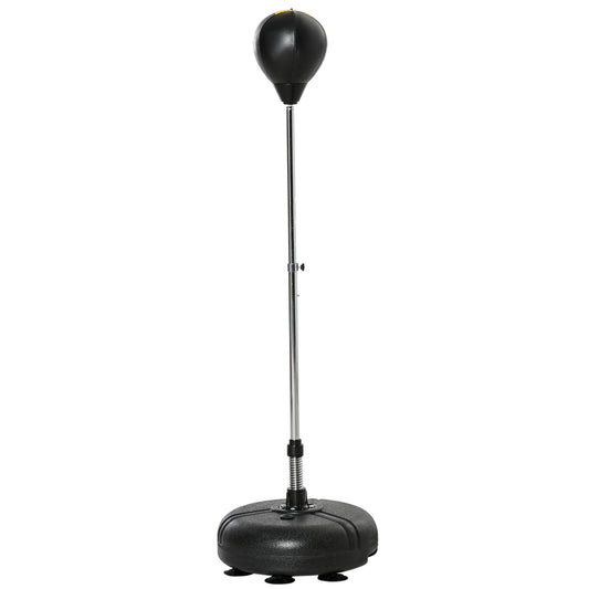 Soozier Reflex Bag with Stand, Freestanding Punching Bag Set with Speedball and Gloves, 52.4" -59.4" Adjustable Height for Home Gym Training