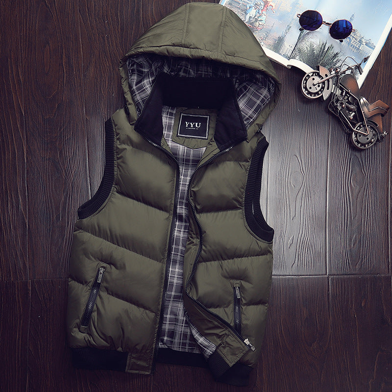 Unisex Sports Zipper Vest Warm Hoodie Jacket