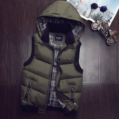 Unisex Sports Zipper Vest Warm Hoodie Jacket