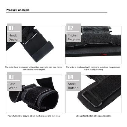 Elevate Your Workout with Our Premium Weight Lifting Hook Grips and Wrist Wraps - Unmatched Comfort and Support for Powerlifting and Bodybuilding!