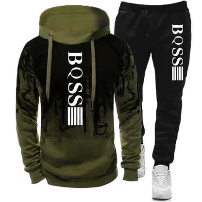 Men'S Hoodies for Men Clothing Splash Ink Sweatshirt Suit Man Tracksuit Pant Sets New in Hoodies & Sweatshirts Sports Suits Set