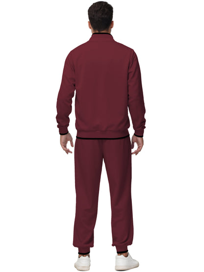 Men's Tracksuit Sweatsuit for Men Set Track Suits 2 Piece Casual Athletic Jogging Warm up Full Zip Sweat Suits Wine Red