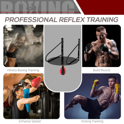Soozier Wall-mounted Speed Bag Boxing Platform with Adjustable Height