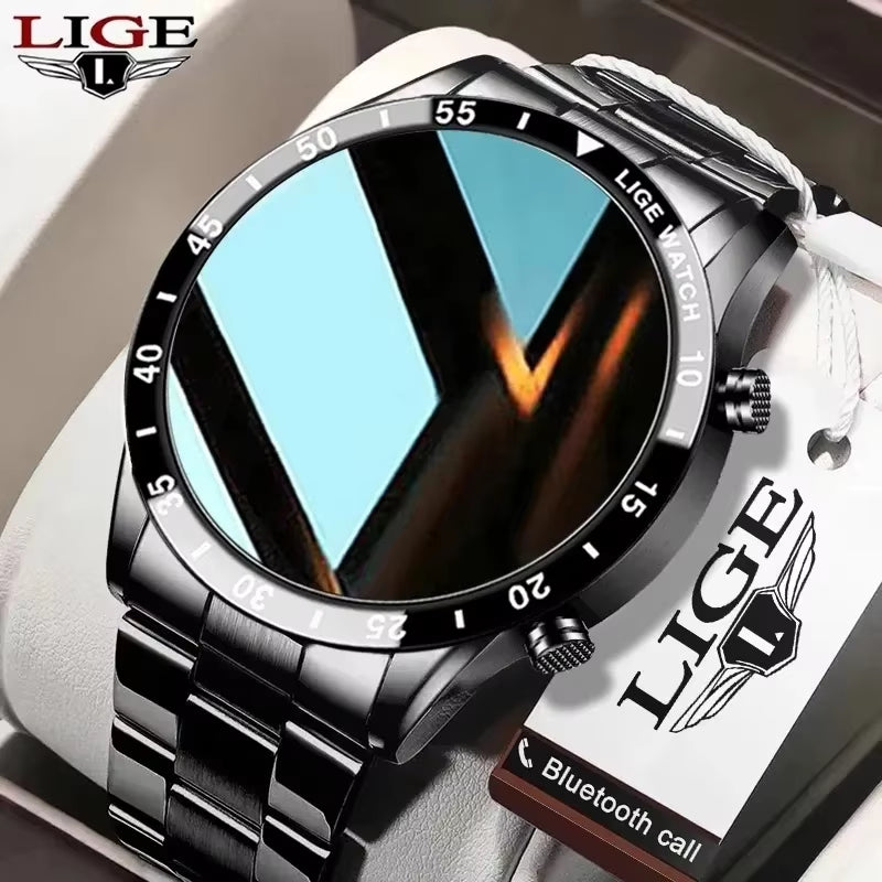 Discover the Ultimate 2025 Steel Band Luxury Smart Watch: Bluetooth Call, Waterproof, and Fitness Tracking for Men