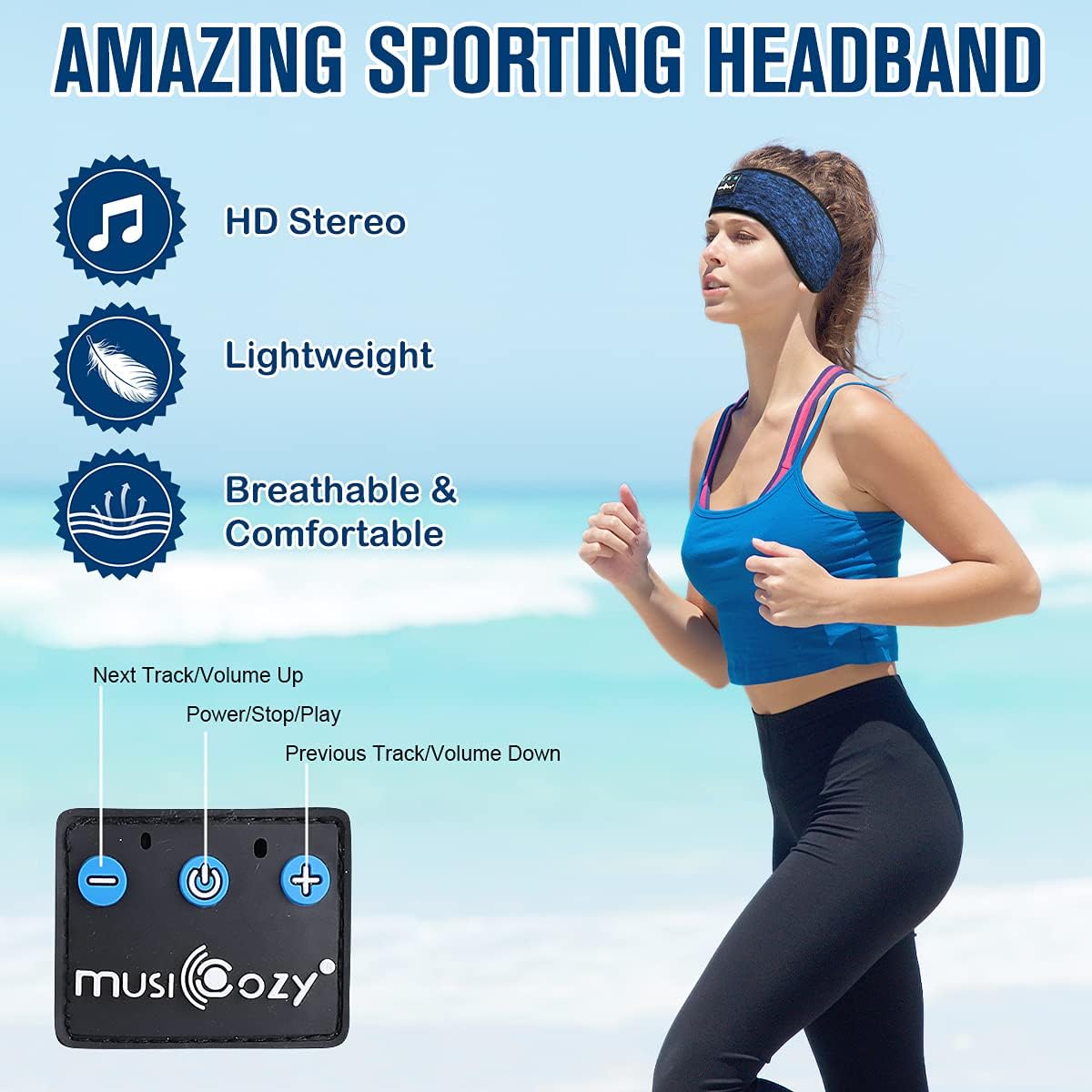Ultimate Sleep Headphones Bluetooth Headband - Wireless Music Mask for Side Sleepers, Waterproof for Travel, Yoga & Workouts - Perfect Unique Gift for Insomnia Relief