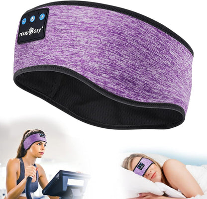 Ultimate Sleep Headphones Bluetooth Headband - Wireless Music Mask for Side Sleepers, Waterproof for Travel, Yoga & Workouts - Perfect Unique Gift for Insomnia Relief
