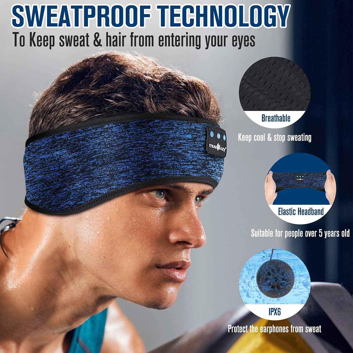 Ultimate Sleep Headphones Bluetooth Headband - Wireless Music Mask for Side Sleepers, Waterproof for Travel, Yoga & Workouts - Perfect Unique Gift for Insomnia Relief