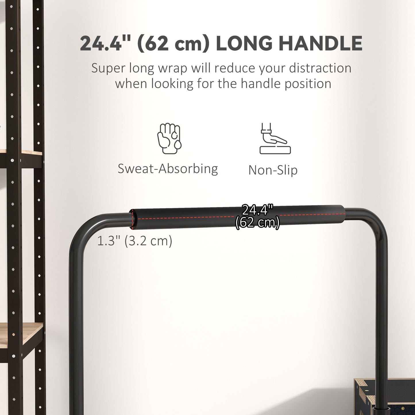 Soozier Push Up Bars, Adjustable Dip Station Parallel Bars with 4 Height Levels for Home Gym Fitness Workout