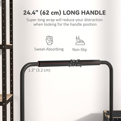 Soozier Push Up Bars, Adjustable Dip Station Parallel Bars with 4 Height Levels for Home Gym Fitness Workout