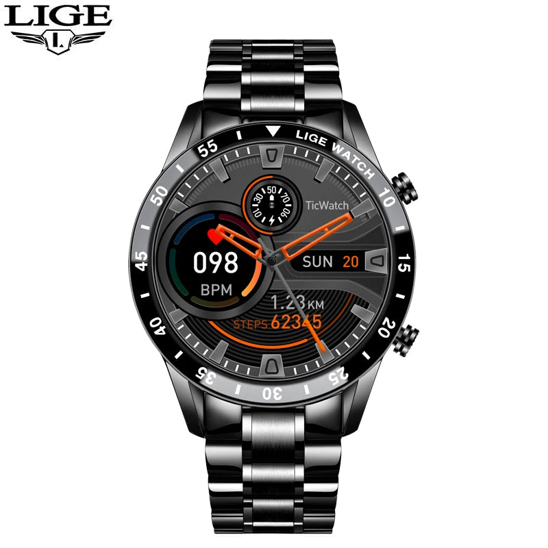 Discover the Ultimate 2025 Steel Band Luxury Smart Watch: Bluetooth Call, Waterproof, and Fitness Tracking for Men