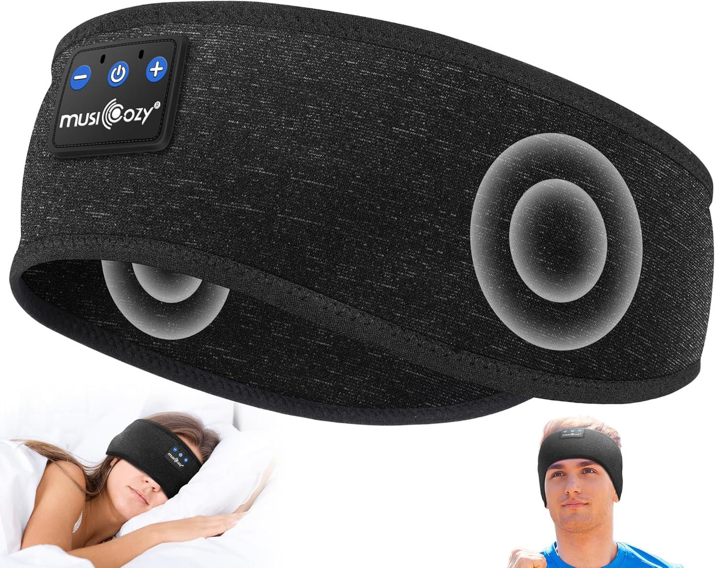 Ultimate Sleep Headphones Bluetooth Headband - Wireless Music Mask for Side Sleepers, Waterproof for Travel, Yoga & Workouts - Perfect Unique Gift for Insomnia Relief
