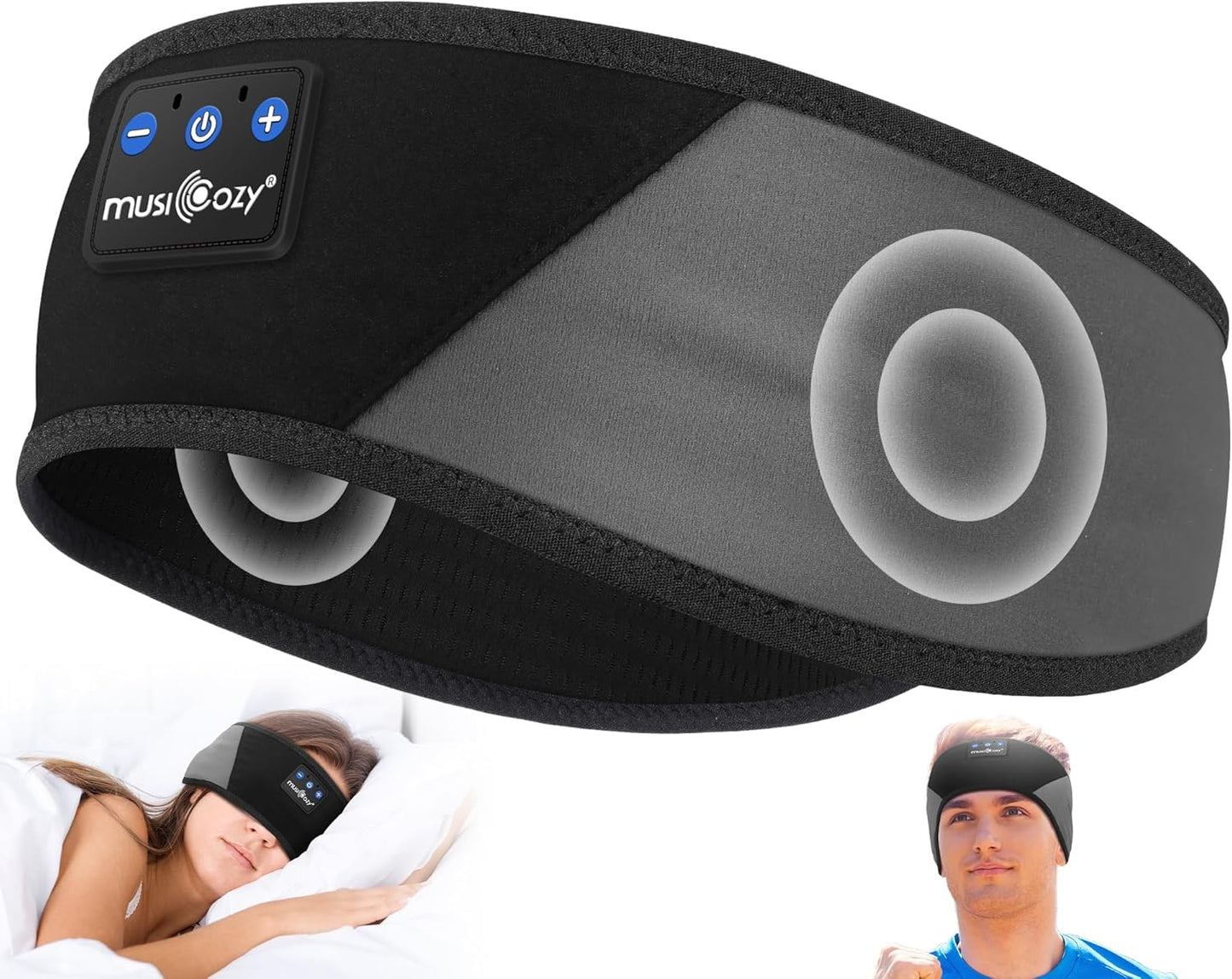 Ultimate Sleep Headphones Bluetooth Headband - Wireless Music Mask for Side Sleepers, Waterproof for Travel, Yoga & Workouts - Perfect Unique Gift for Insomnia Relief