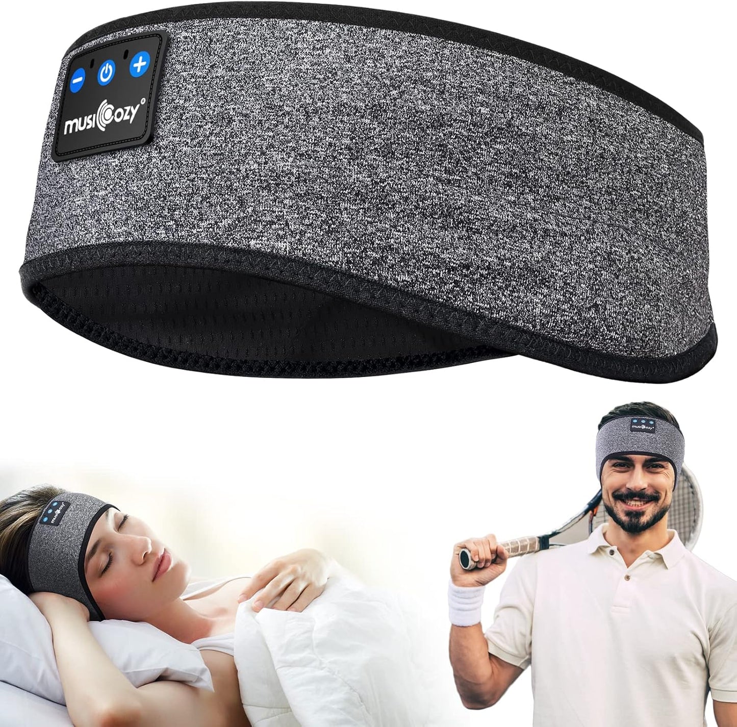 Ultimate Sleep Headphones Bluetooth Headband - Wireless Music Mask for Side Sleepers, Waterproof for Travel, Yoga & Workouts - Perfect Unique Gift for Insomnia Relief