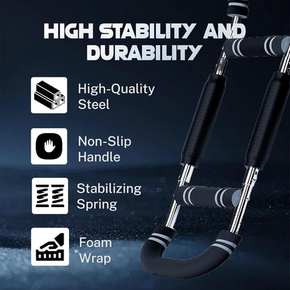 Revolutionary Twister Arm and Chest Muscle Trainer - Adjustable Spring Workout Bar for Ultimate Upper Body Strength