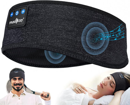 Ultimate Sleep Headphones Bluetooth Headband - Wireless Music Mask for Side Sleepers, Waterproof for Travel, Yoga & Workouts - Perfect Unique Gift for Insomnia Relief