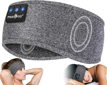 Ultimate Sleep Headphones Bluetooth Headband - Wireless Music Mask for Side Sleepers, Waterproof for Travel, Yoga & Workouts - Perfect Unique Gift for Insomnia Relief