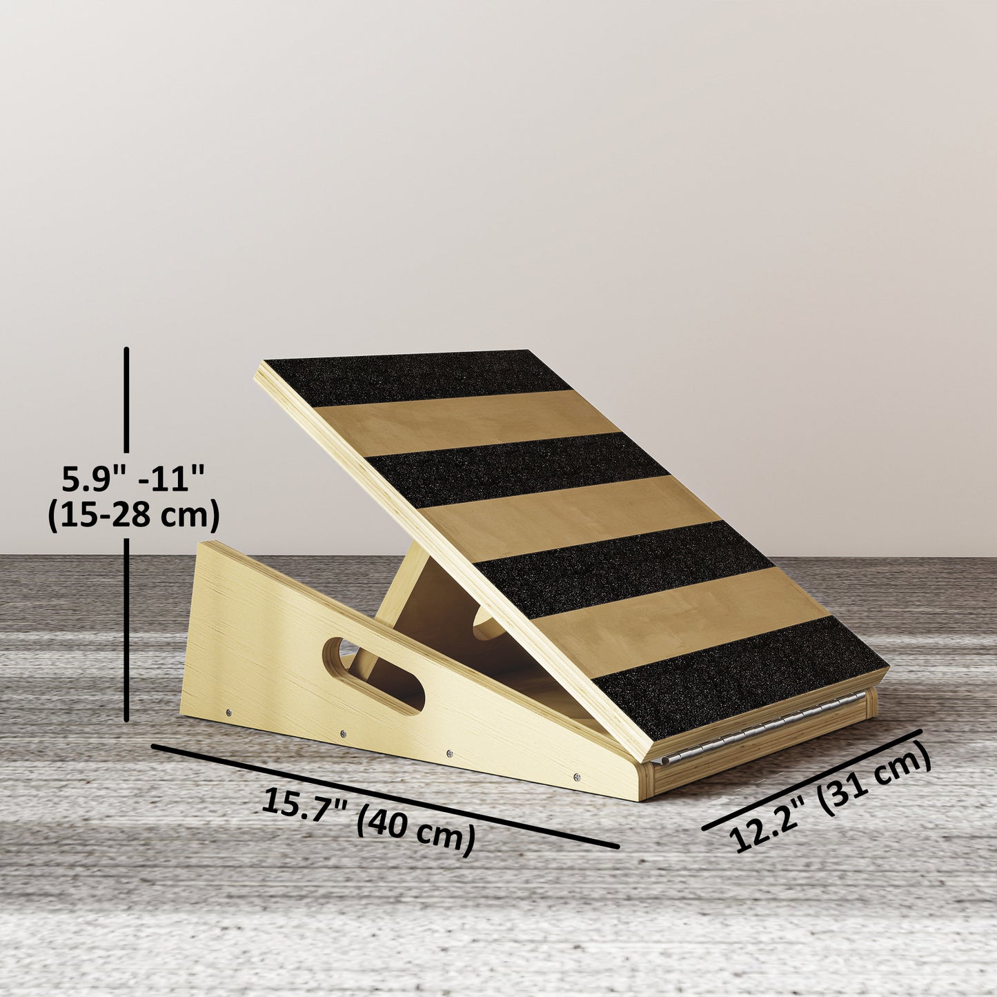 Soozier Slant Board, Portable Calf Stretcher with 4-Level Incline, Extra Side-Handle Design and Non-Slip Surface