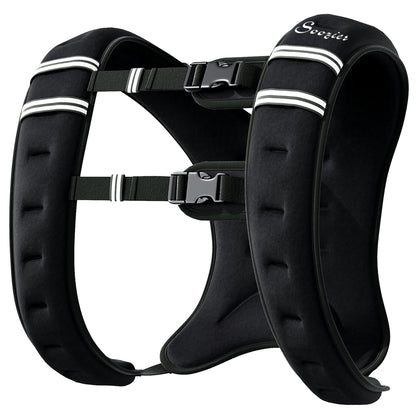 Soozier 22 lbs Weighted Vest, Weight Vest with adjustable Straps, Convenient Pocket and Reflective Strips, Fit for Men Women