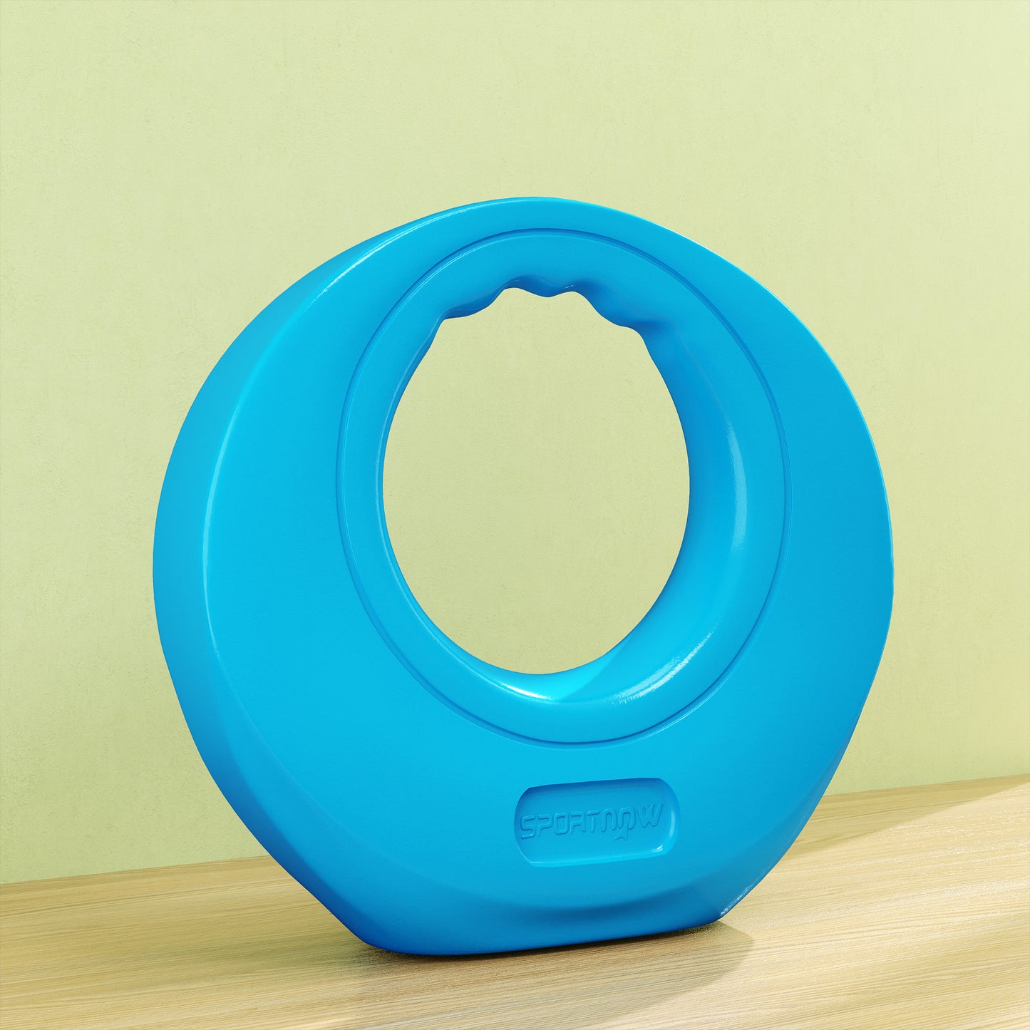 Soozier 22lbs Kettlebell, Kettle Bell with Wide Handle for Home Gym Weight Lifting and Strength Training, Light Blue