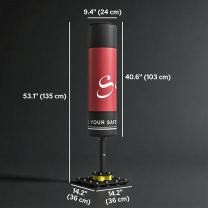 Soozier Freestanding Punching Bag for Adults, 53" Heavy Duty Boxing Bag with 12 Suction Cups, Boxing Equipment with Stand