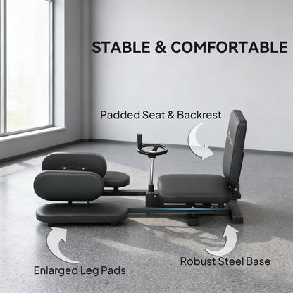 Soozier Leg Stretcher, 180° Adjustable Leg Split Machine with Handwheels, Leg Stretching Equipment for Flexibility