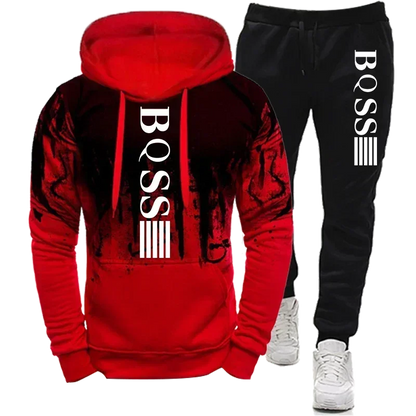 Men'S Hoodies for Men Clothing Splash Ink Sweatshirt Suit Man Tracksuit Pant Sets New in Hoodies & Sweatshirts Sports Suits Set