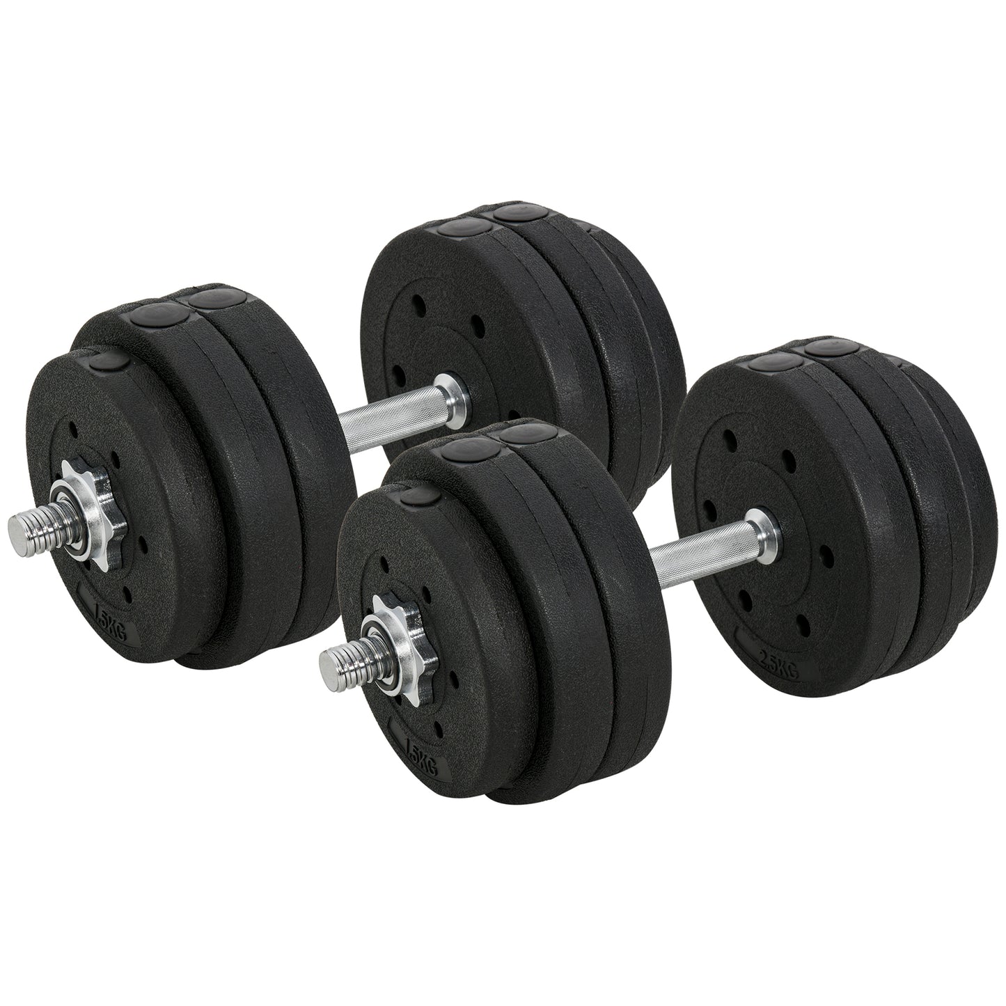 Soozier 66 lbs Adjustable Dumbbells Weight Set Dumbbell Hand Weight Barbell for Body Fitness Lifting Training for Home Office Gym, Black