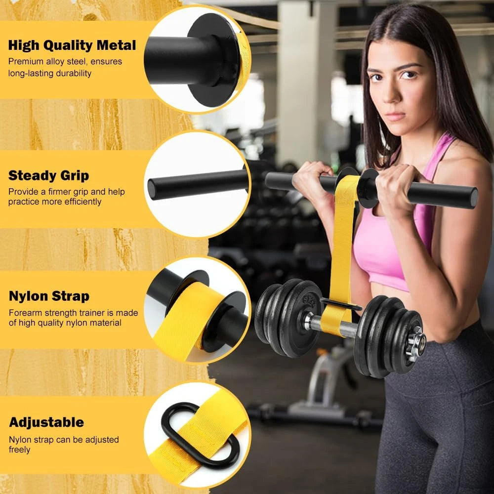 Elevate Your Strength Training with the Forearm Strength Trainer Wrist Roller - Durable, Adjustable, and Non-Slip for Home Workouts!