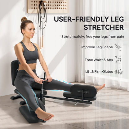 Soozier Leg Stretcher, 180° Adjustable Leg Split Machine with Handwheels, Leg Stretching Equipment for Flexibility