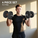 Soozier 1-Inch Weight Plates Set 4 x 11lbs