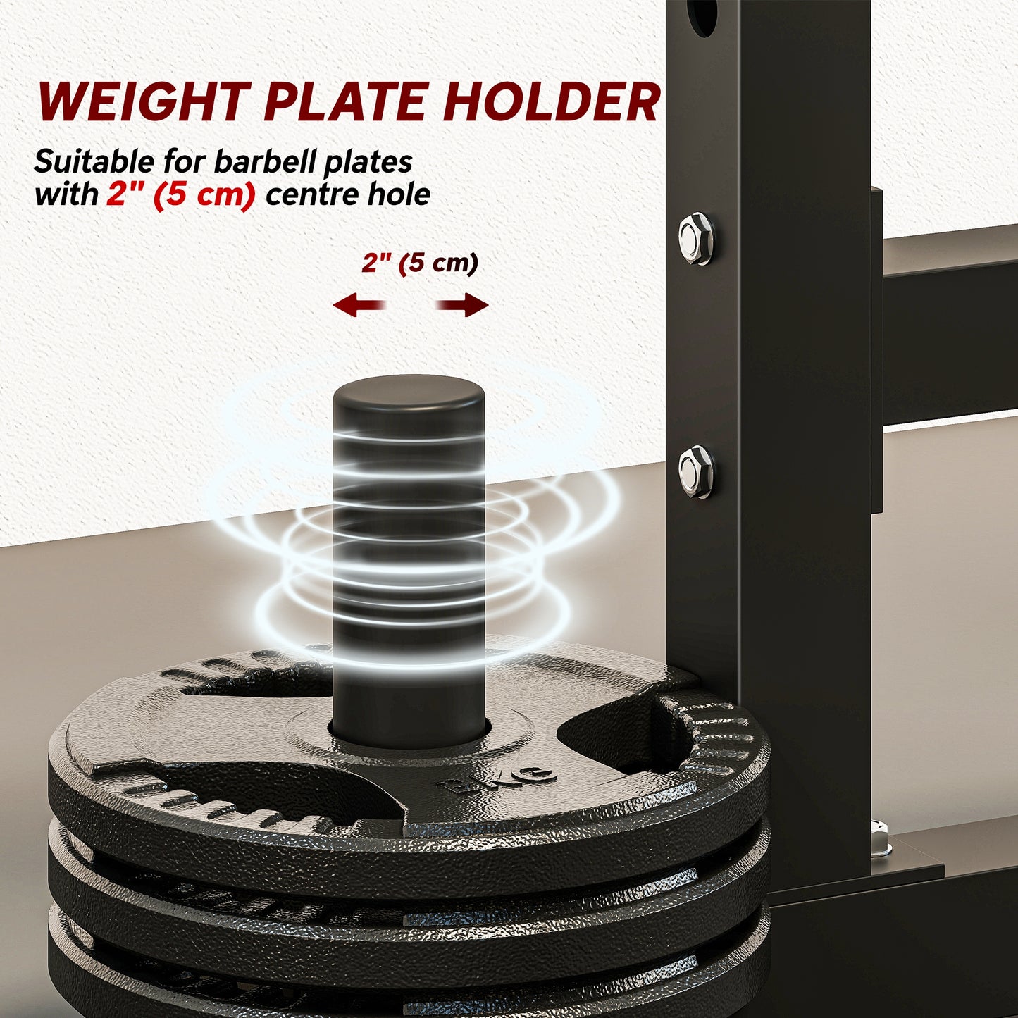 Soozier Adjustable Squat Rack, 660 lbs Multi-Function Barbell Rack for Weight Lifting and Home Gym Strength Training, Black