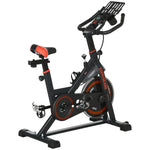 Soozier Adjustable Upright Exercise Bike with LCD Red & Black