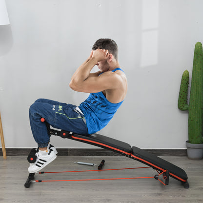 Soozier Foldable Sit Up Bench Core Workout for Home Gym Black