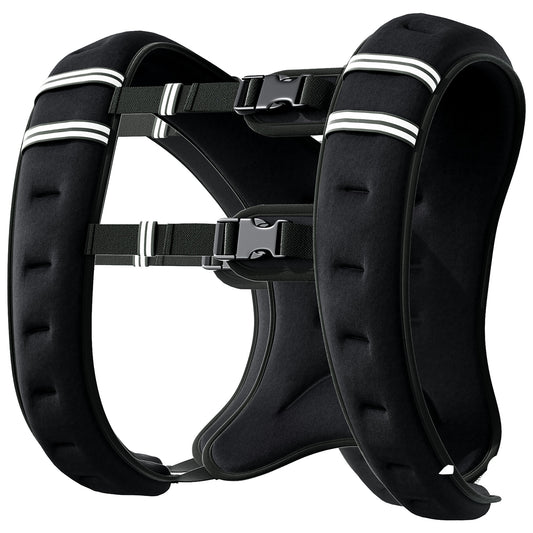 Soozier 11 lbs Weighted Vest, Weight Vest with adjustable Straps, Convenient Pocket and Reflective Strips, Fit for Men Women