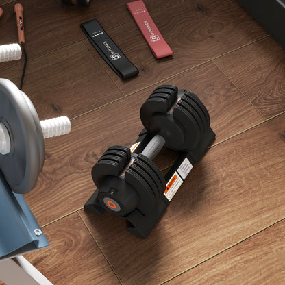 Soozier 8lbs/13lbs/18lbs/22lbs Adjustable Dumbbells Set,  Quick Adjustment Rubber Weights Exercise Fitness Dumbbell Set with Non-Slip Handles and Tray, for Men Women Home Gym