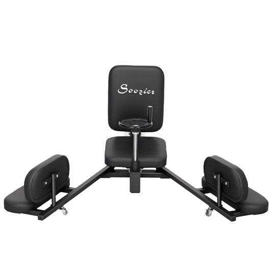 Soozier Leg Stretcher, 180° Adjustable Leg Split Machine with Handwheels, Leg Stretching Equipment for Flexibility