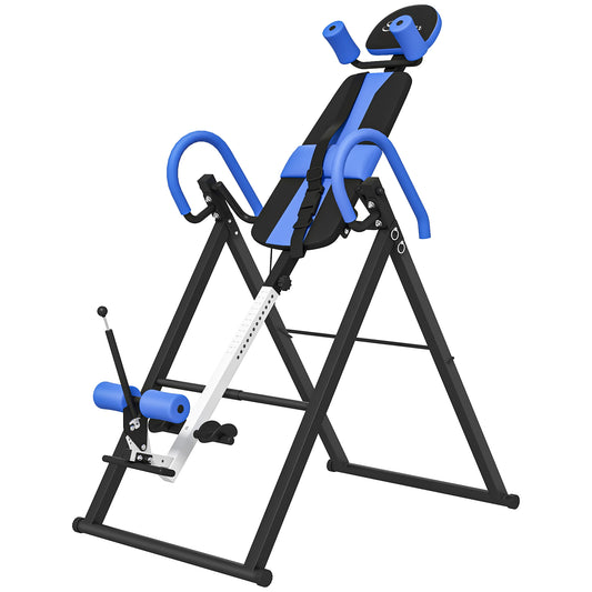 Soozier Folding Inversion Table, 20°/40°/60° Adjustable, with Safety Belt and Waist Pad for Back Pain Relief