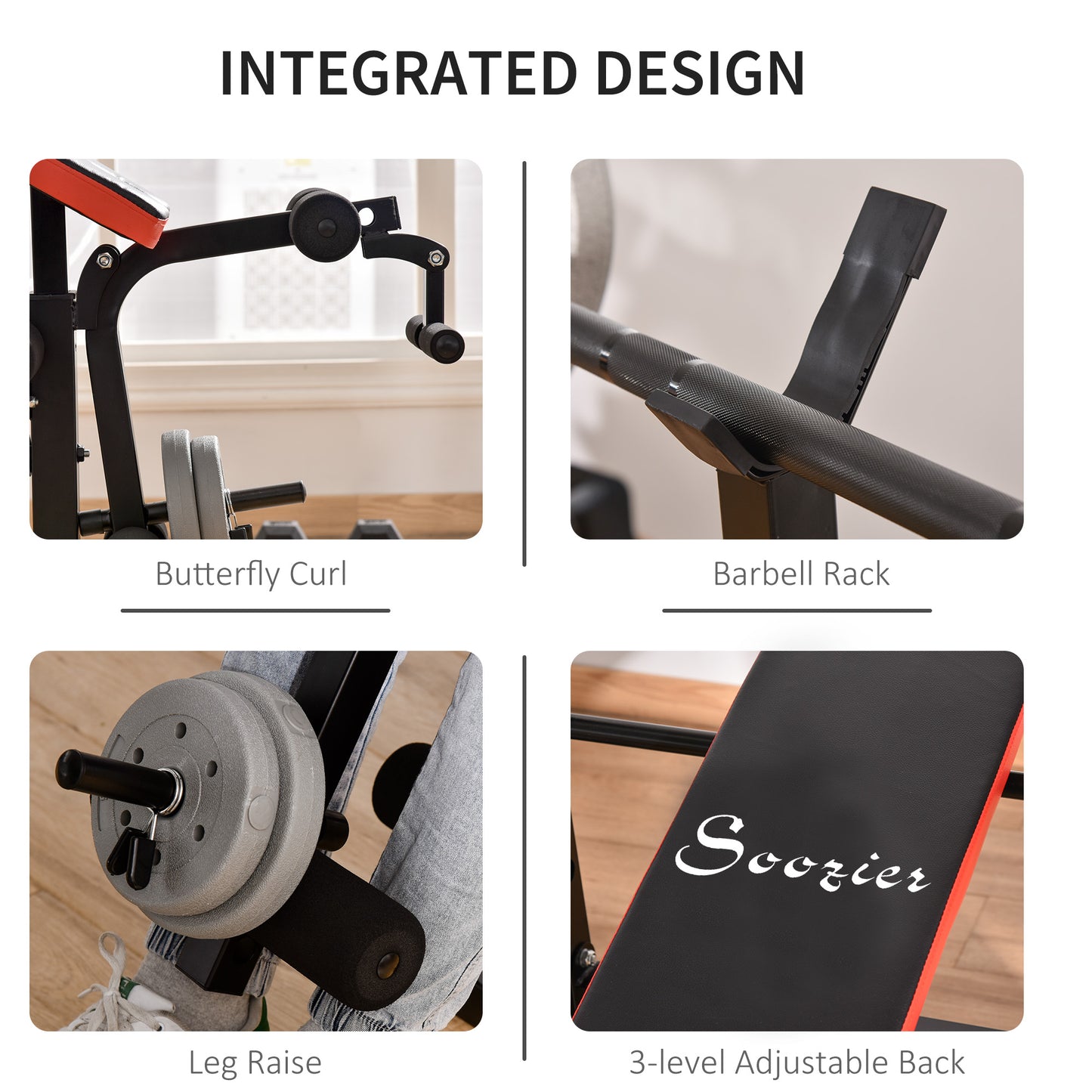 Soozier Adjustable Weight Bench for Weight Lifting and Strength Training