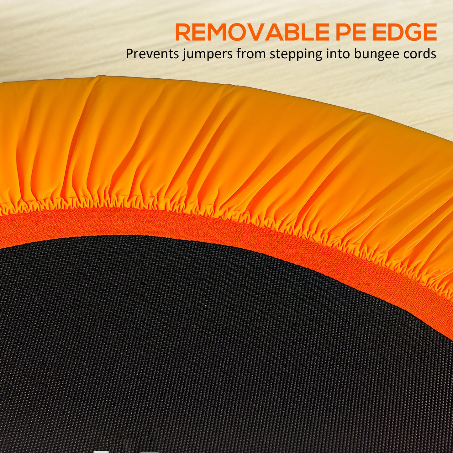 Soozier 39" Mini Exercise Trampoline w/ Adjustable T-Bar Indoor Fitness Rebounder Orange