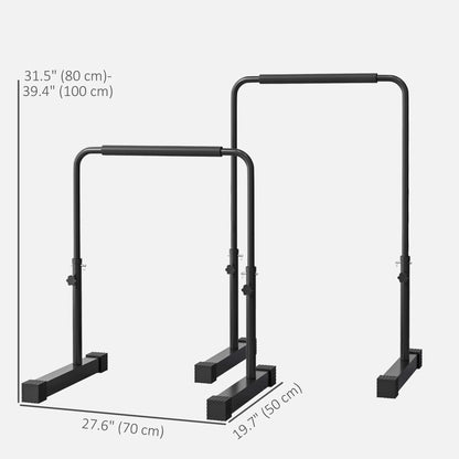 Soozier Push Up Bars, Adjustable Dip Station Parallel Bars with 4 Height Levels for Home Gym Fitness Workout