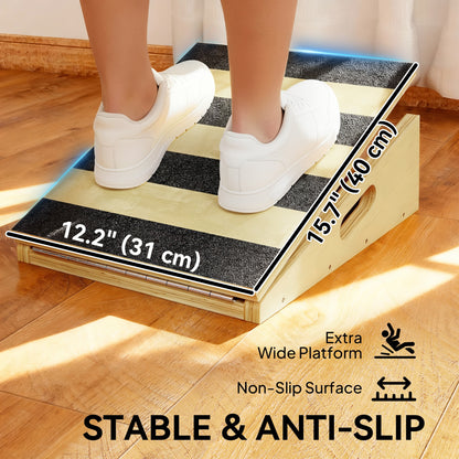 Soozier Slant Board, Portable Calf Stretcher with 4-Level Incline, Extra Side-Handle Design and Non-Slip Surface