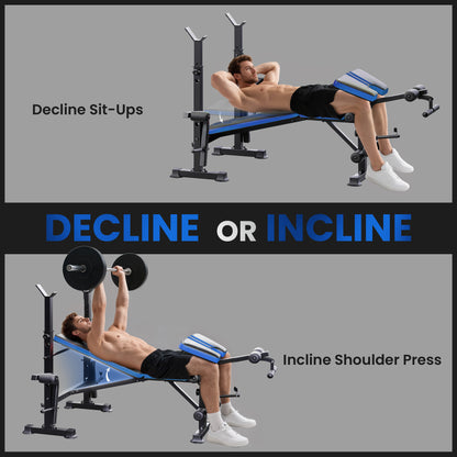 Soozier Adjustable Weight Bench for Weight Lifting and Strength Training