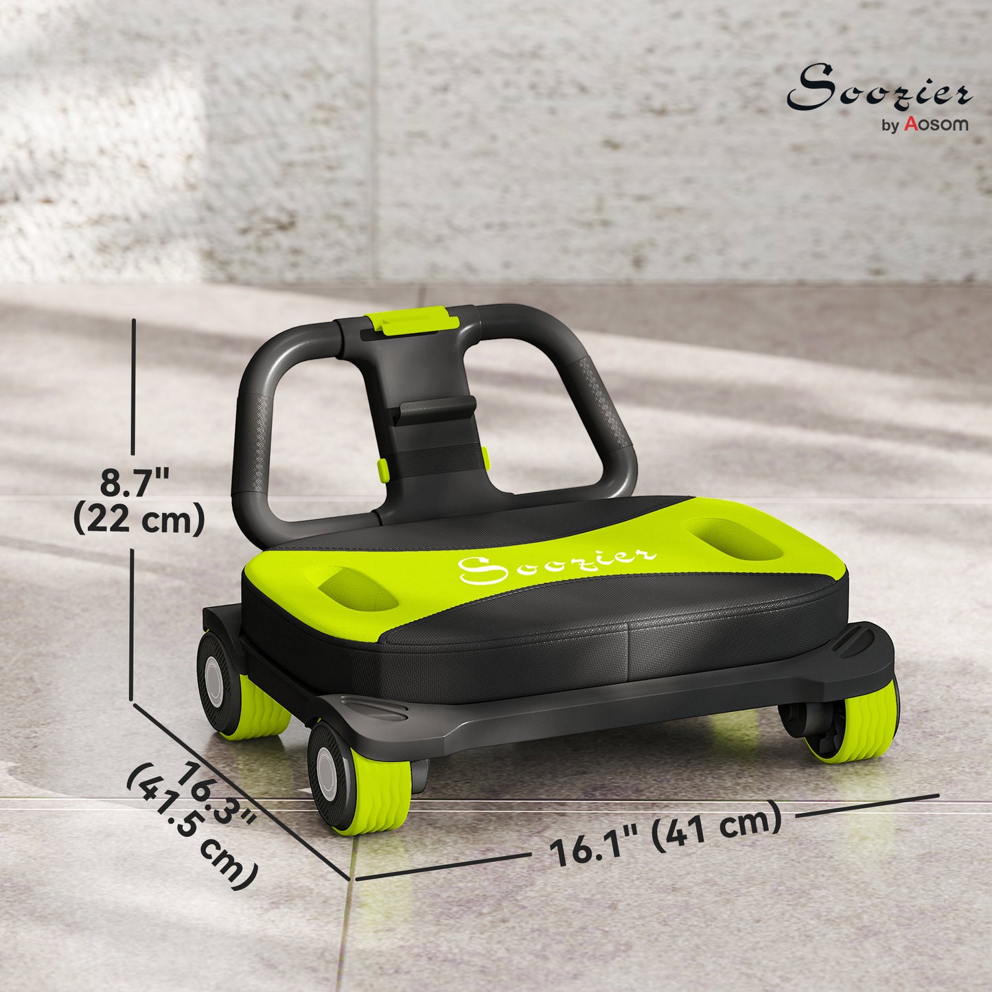 Soozier Ab Wheel Roller, Automatic Rebound Abdominal Wheel, Core Training Equipment with Phone Holder and Foldable Handle